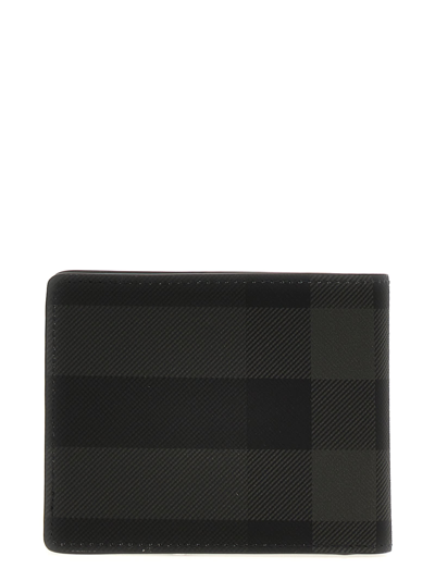 Shop Burberry Check Wallet In Black