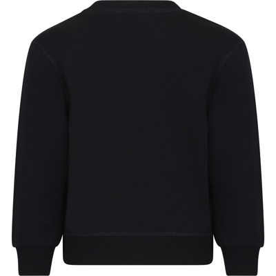 Shop Dsquared2 Black Sweatshirt For Boy With Logo