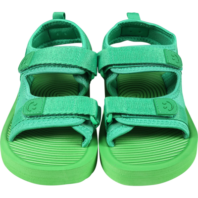 Shop Molo Green Sandals For Babykids With Logo