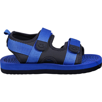 Shop Molo Blue Sandals For Boy With Logo