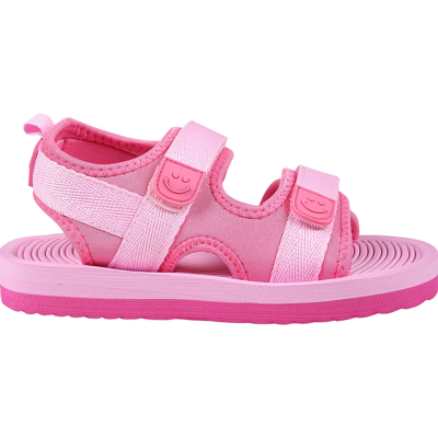 Shop Molo Fuchsia Sandals For Girl With Logo
