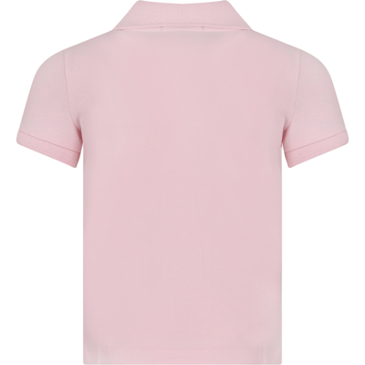 Shop Ralph Lauren Pink Polo For Girl With Pony