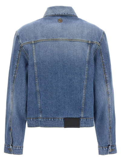 Shop Stella Mccartney Iconic Falabella Jacket In Light Blue
