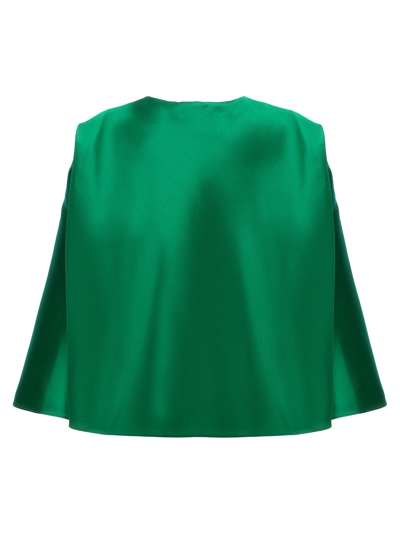 Shop Alberta Ferretti Mikado Jacket In Green