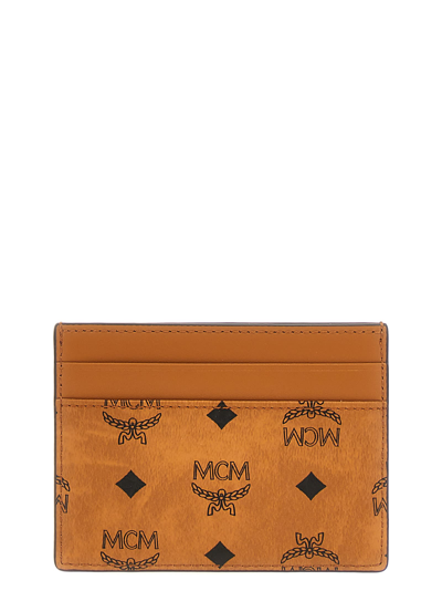 Shop Mcm Aren Card Holder In Brown