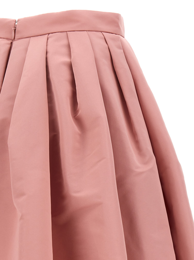 Shop Alexander Mcqueen Curled Midi Skirt In Pink