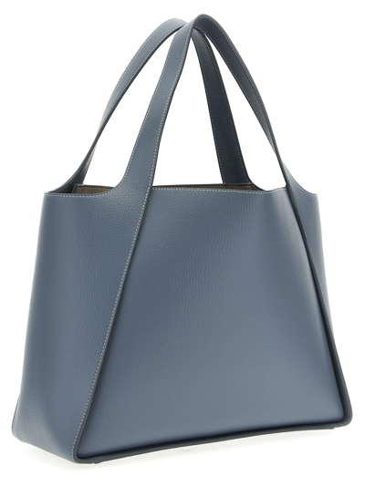 Shop Stella Mccartney Logo Shopping Bag In Light Blue