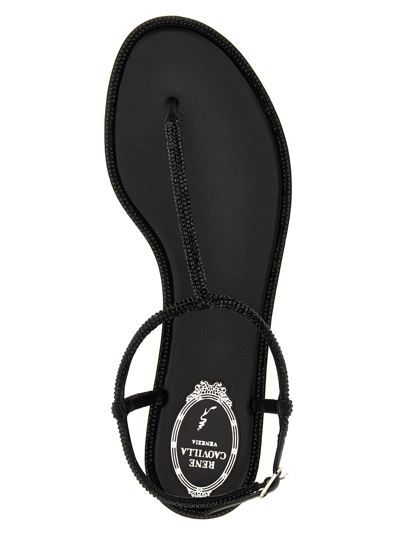 Shop René Caovilla Diana Sandals In Black
