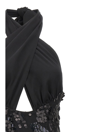 Shop Rotate Birger Christensen Sequin Mini Dress In Black
