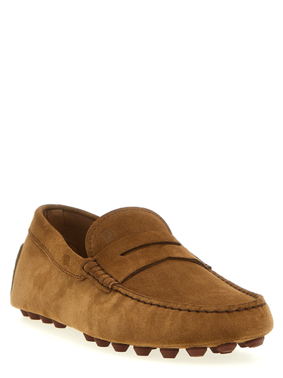 Shop Tod's Gommino Bubble Loafers In Brown