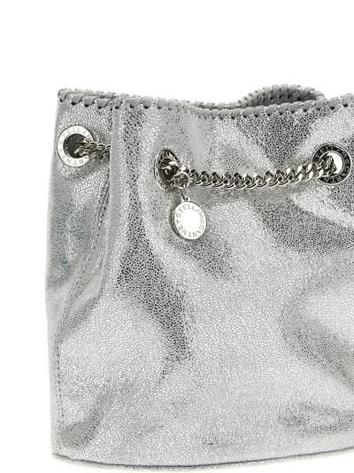 Shop Stella Mccartney Falabella Bucket Bag In Silver