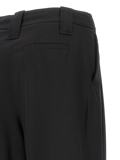 Shop Ganni Loose Pence Pants In Black