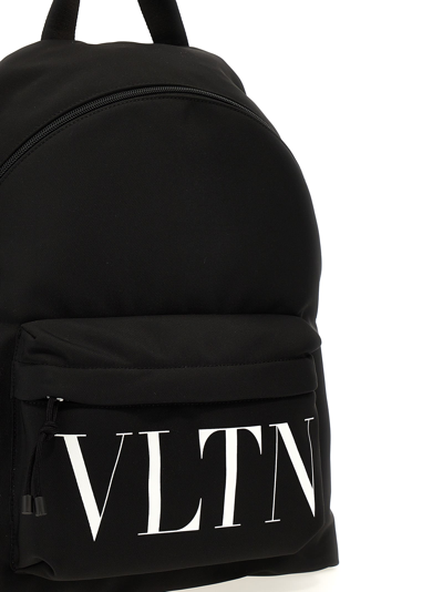 Shop Valentino Vltn Backpack In White/black