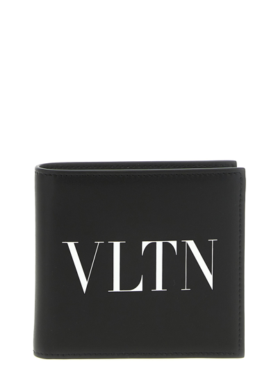 Shop Valentino Garavani Vltn Wallet In White/black