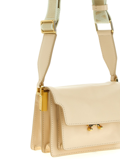 Shop Marni Trunk Soft Mini Shoulder Bag In Beige