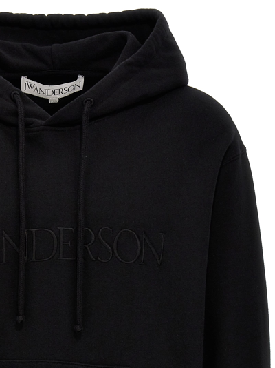 Shop Jw Anderson Logo Hoodie In Black