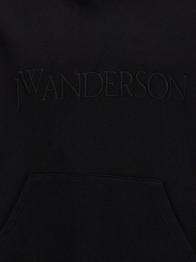 Shop Jw Anderson Logo Hoodie In Black