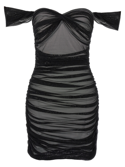 Shop Norma Kamali Walter Mini Dress In Black
