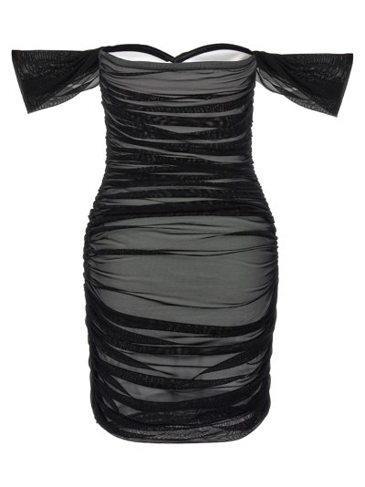 Shop Norma Kamali Walter Mini Dress In Black