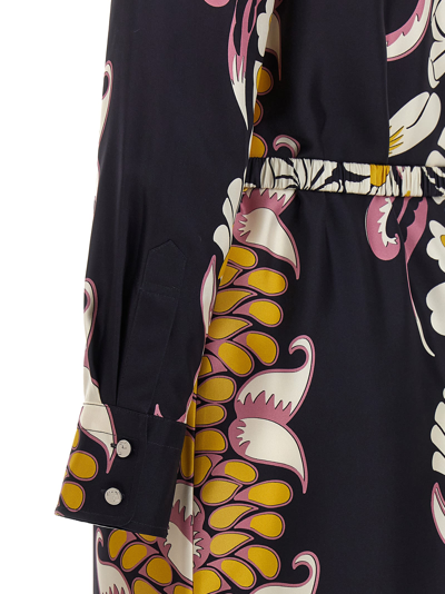 Shop Tory Burch Printed Silk Chemisier Dress In Multicolor