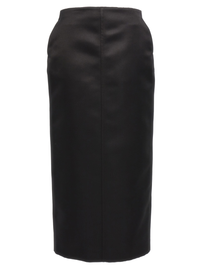 Shop Philosophy Di Lorenzo Serafini Duchesse Midi Skirt In Black