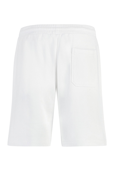 Shop Golden Goose Diego Cotton Bermuda Shorts In White