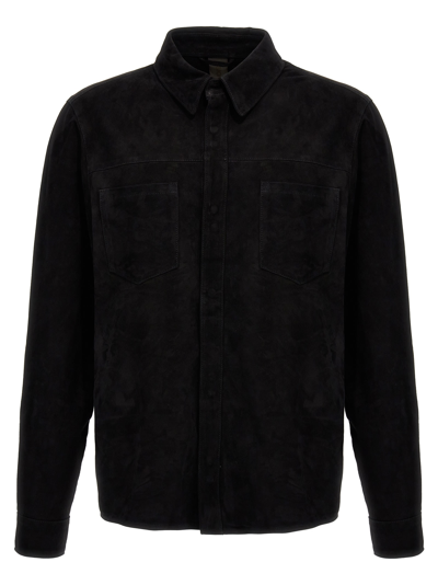 Shop Giorgio Brato Suede Shirt In Black