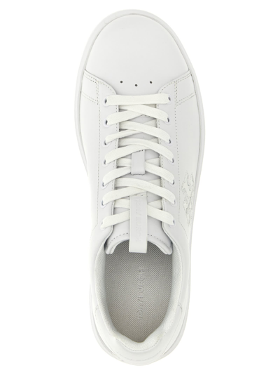 Shop Tory Burch Double T Howell Court Sneakers In White