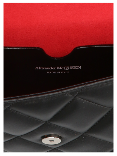 Shop Alexander Mcqueen Skull Small Crossbody Bag In White/black