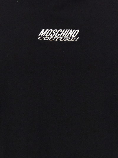 Shop Moschino Logo Embroidery T-shirt In Black