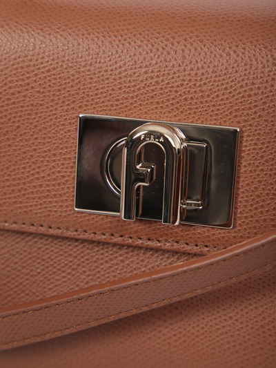 Shop Furla 1927 Mini Top Handle Bag In Brown