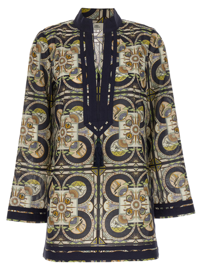 Shop Tory Burch All Over Print Dress In Multicolor