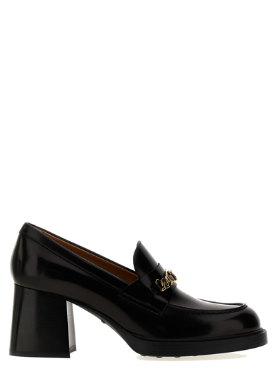 Shop Tod's T Chain Detail Pumps In Black