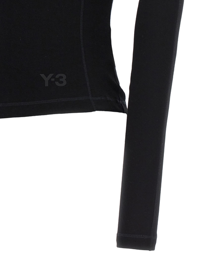 Shop Y-3 Fitted Ls T-shirt In Black