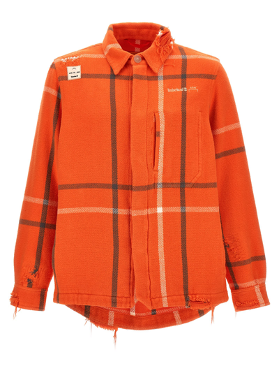 Shop Timberland ® X Samuel Ross Future73 Overshirt In Orange