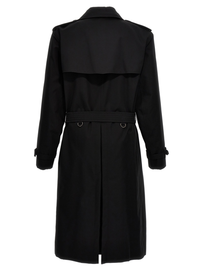 Shop Burberry Heritage Kensington Trench Coat In Black