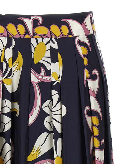 Shop Tory Burch Printed Silk Skirt In Multicolor