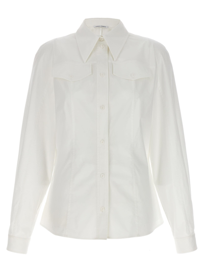 Shop Alberta Ferretti Cotton Shirt In White
