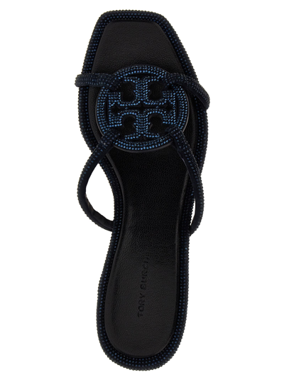 Shop Tory Burch Pave Geo Bombe Miller Sandals In Blue