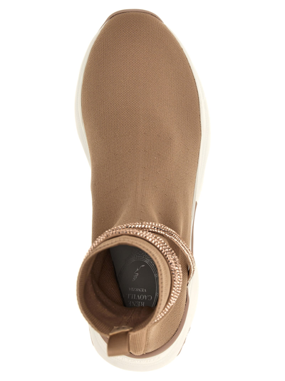 René Caovilla Cleo Running High-top Sneakers In Beige