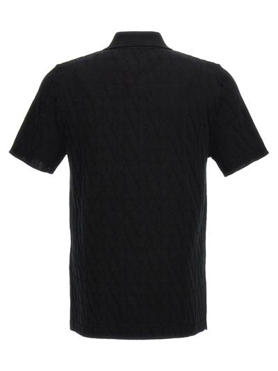 Shop Valentino Polo Shirt Toile Iconographe In Black