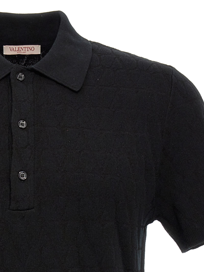 Shop Valentino Polo Shirt Toile Iconographe In Black