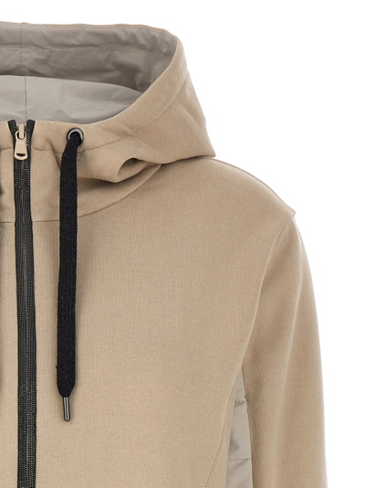 Shop Brunello Cucinelli Monile Hoodie In Beige