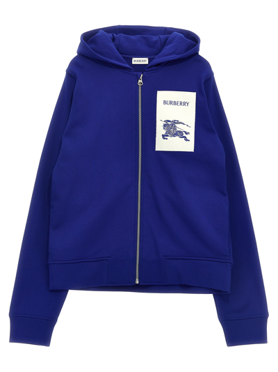 Shop Burberry Sutton Hoodie In Blue