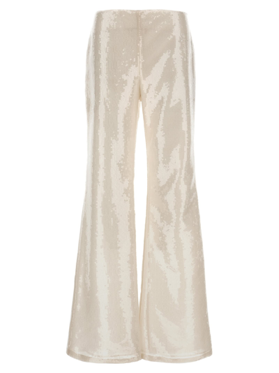 Shop Alberta Ferretti Sequin Pants In White