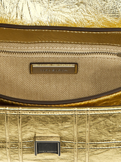Shop Tory Burch Fleming Small Convertible Crossbody Bag In Gold