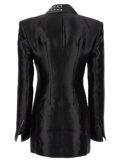 Shop Rotate Birger Christensen Crystal Blazer Dress In Black