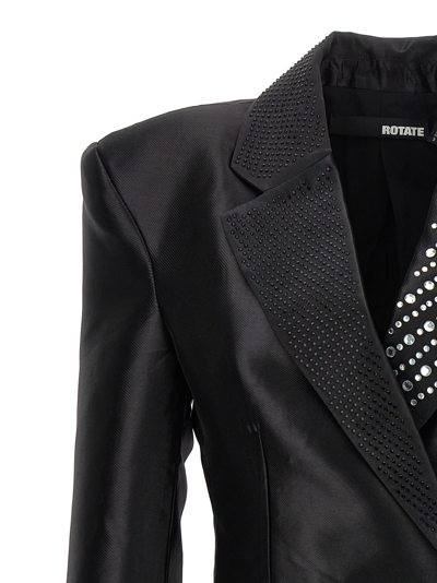 Shop Rotate Birger Christensen Crystal Blazer Dress In Black