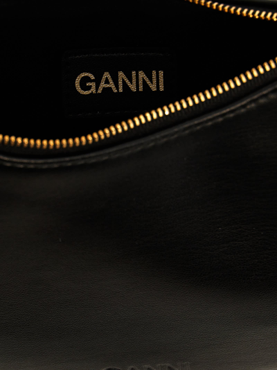 Shop Ganni Swing Shoulder Bag In Black
