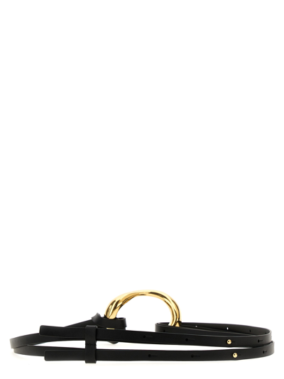 Jil Sander Leather Belt Belts Black In Black